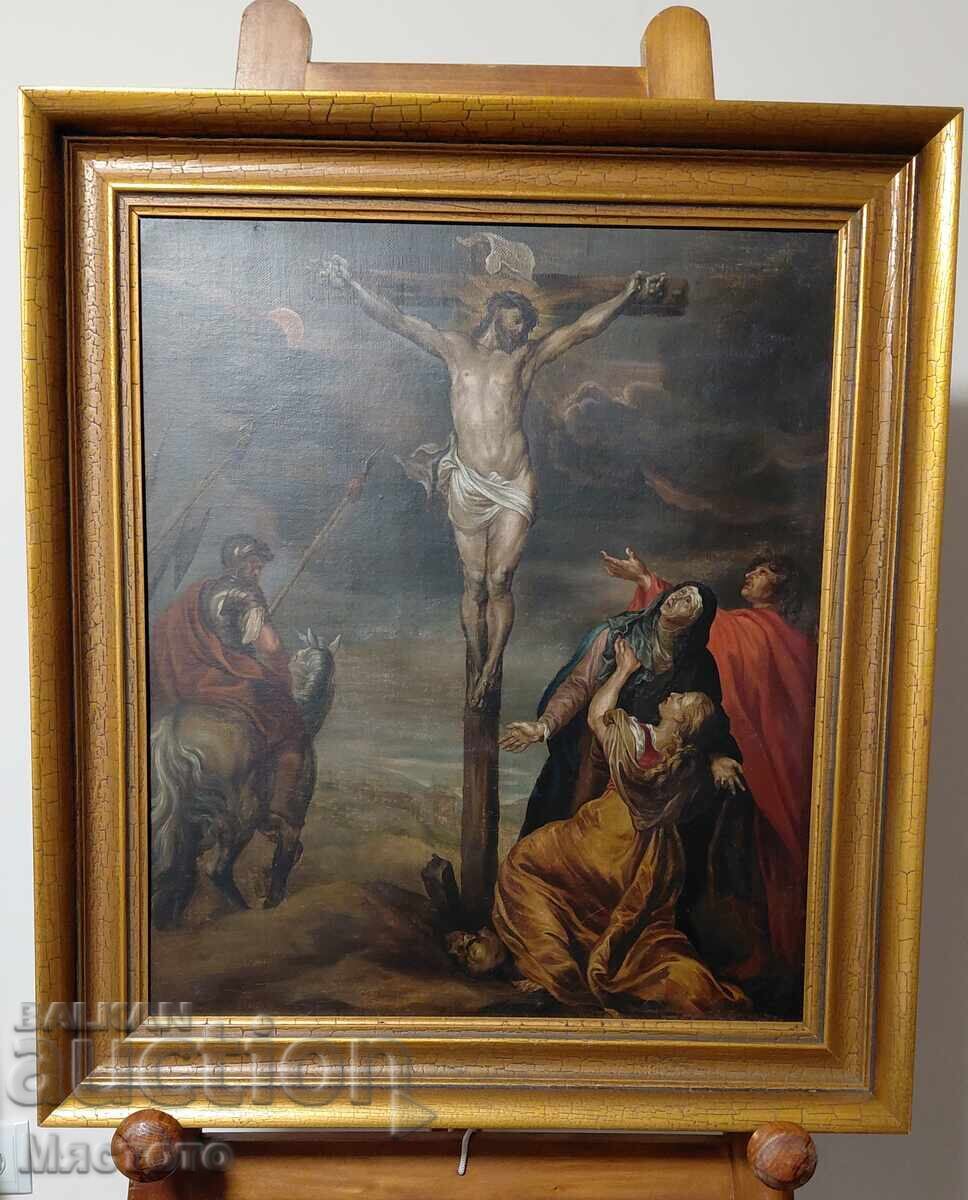 Pictură școală flamandă, ulei pe pânză