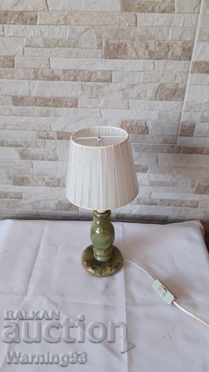 Стара нощна лампа с основа от оникс - Антика - 6 Стара нощна лампа с основа от оникс - Антика - 6