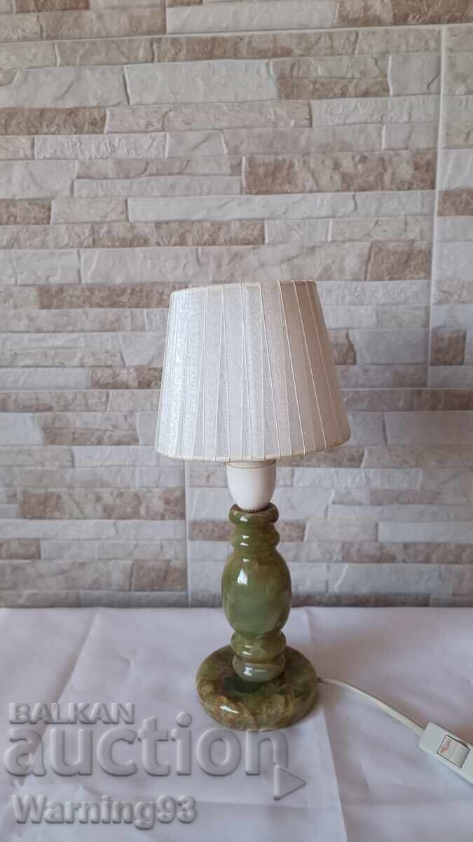 Стара нощна лампа с основа от оникс - Антика - 7 Стара нощна лампа с основа от оникс - Антика - 7