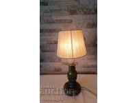 Стара нощна лампа с основа от оникс - Антика