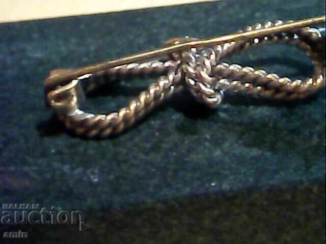 Auction  Old beautiful gilded silver brooch