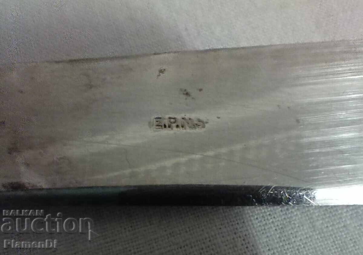 Cuțit și furculiță vechi argintate - 5