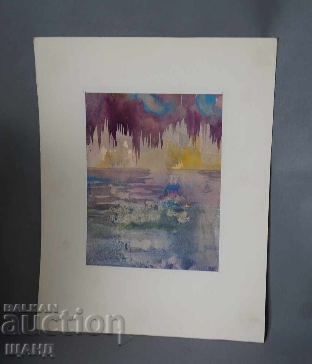 Παλιά Μαεστρική ζωγραφιά εικόνα ακουαρέλα τοπίο