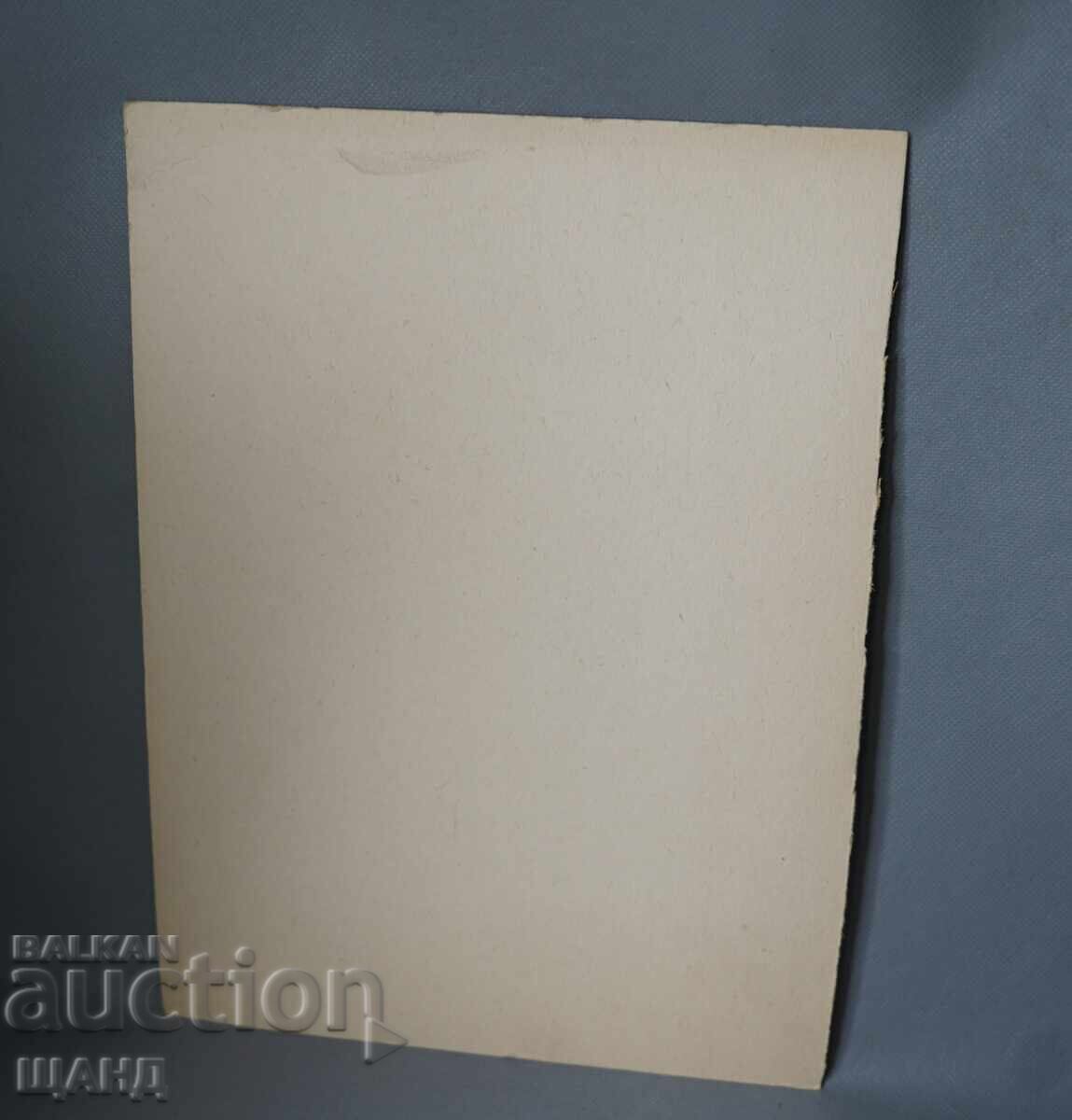 Аукцион Стара Майсторска рисунка картина портрет мома момиче