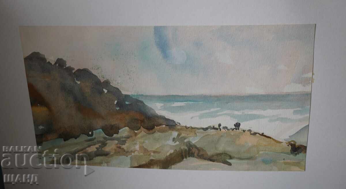Old Master's drawing watercolor painting seascape with price € 3.25 | 6.36 BGN Old Master's drawing watercolor painting seascape with price € 3.25 | 6.36 BGN