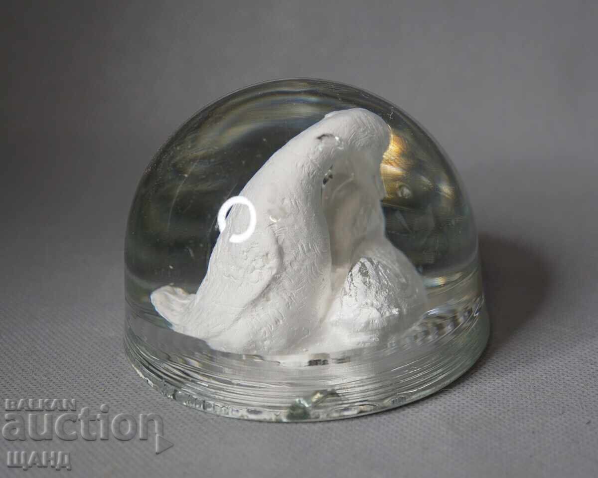 Παλιό γυάλινο χαρτοκόπτης μπάλα με πάπιες με τιμή € 5.35 | 10.46 BGN Παλιό γυάλινο χαρτοκόπτης μπάλα με πάπιες με τιμή € 5.35 | 10.46 BGN