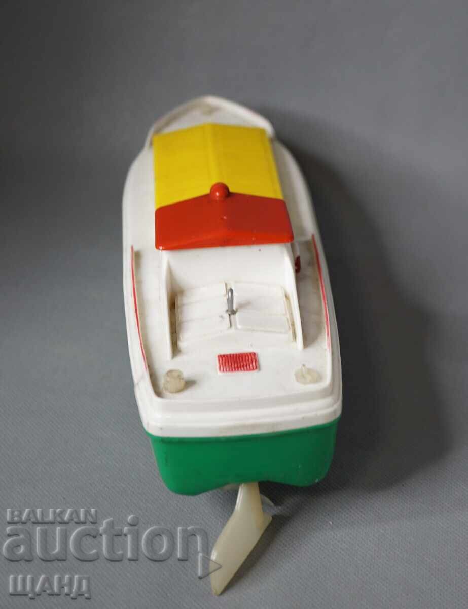 Delivery of PREFO Old German plastic toy model boat with box
