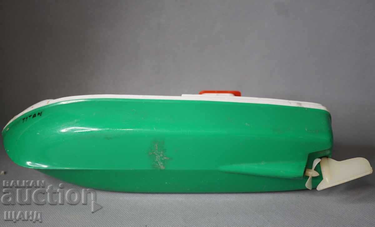 PREFO Old German plastic toy model boat with box - 5