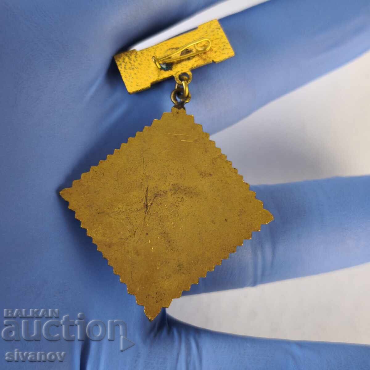 Bulgaria Medal Breast Badge Fatherland Front Gold #6229 - 5