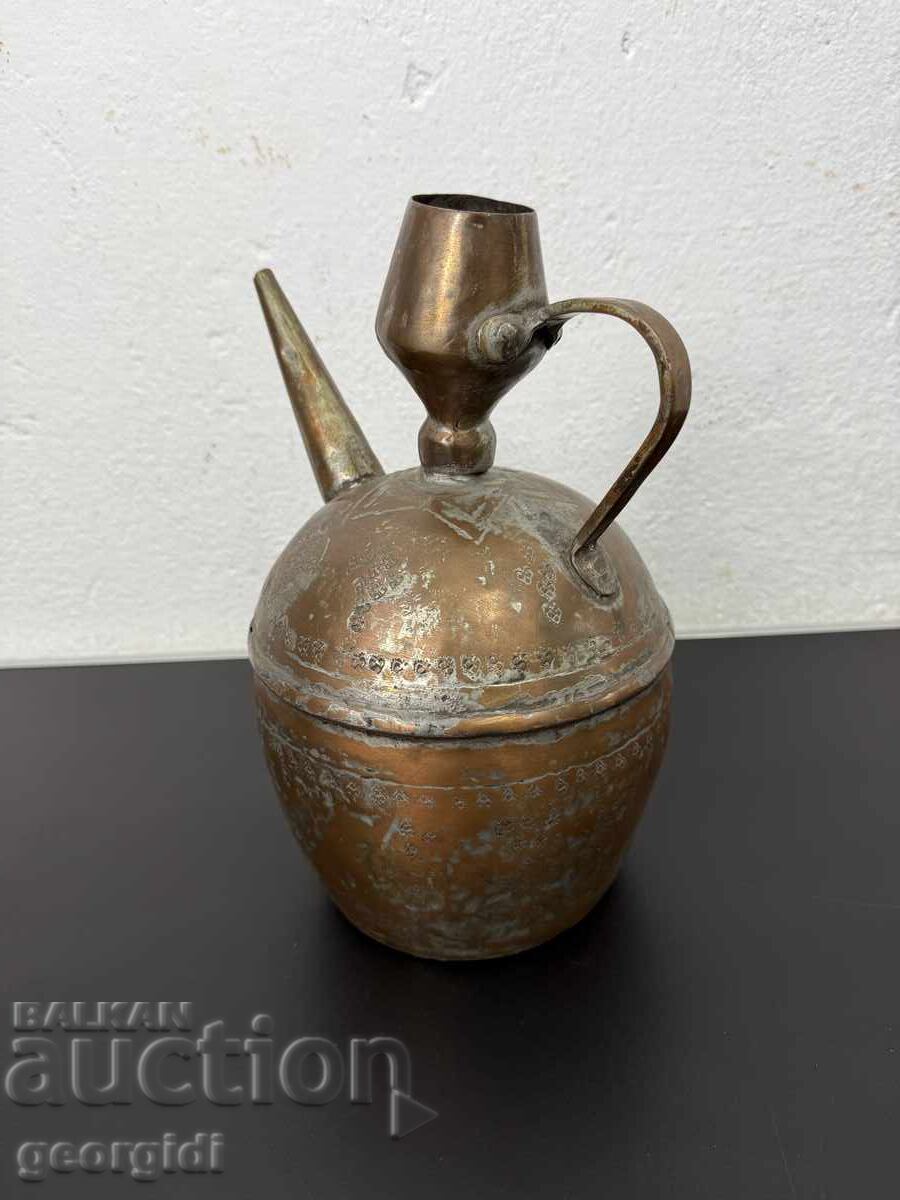 Османска медна кана / ибрик / съд. №7800 - 5 Османска медна кана / ибрик / съд. №7800 - 5