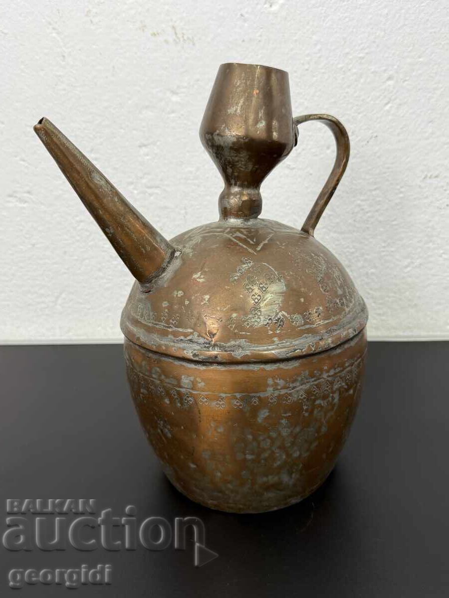 Османска медна кана / ибрик / съд. №7800 - 6 Османска медна кана / ибрик / съд. №7800 - 6