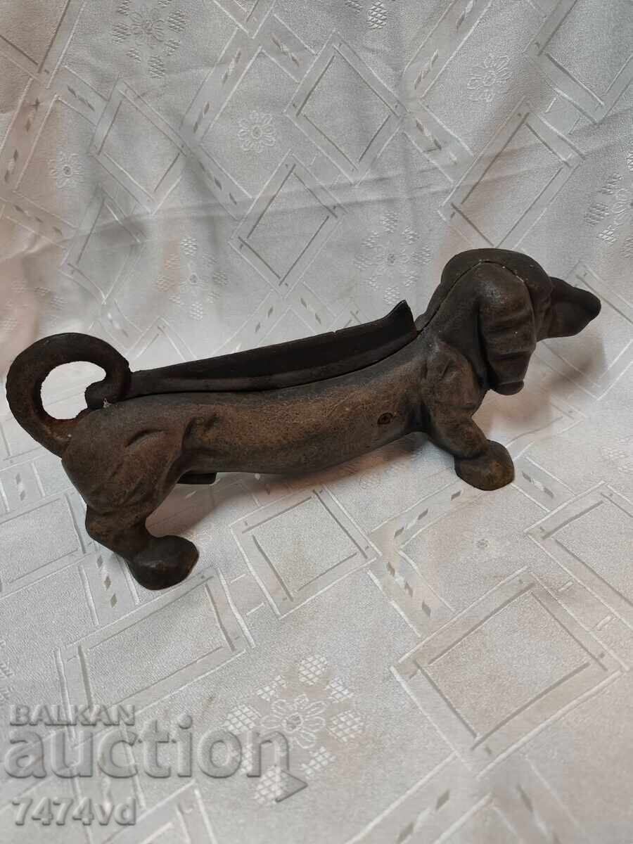 Доставка на Стара масивна чугунена стъргалка за обувки куче 1900