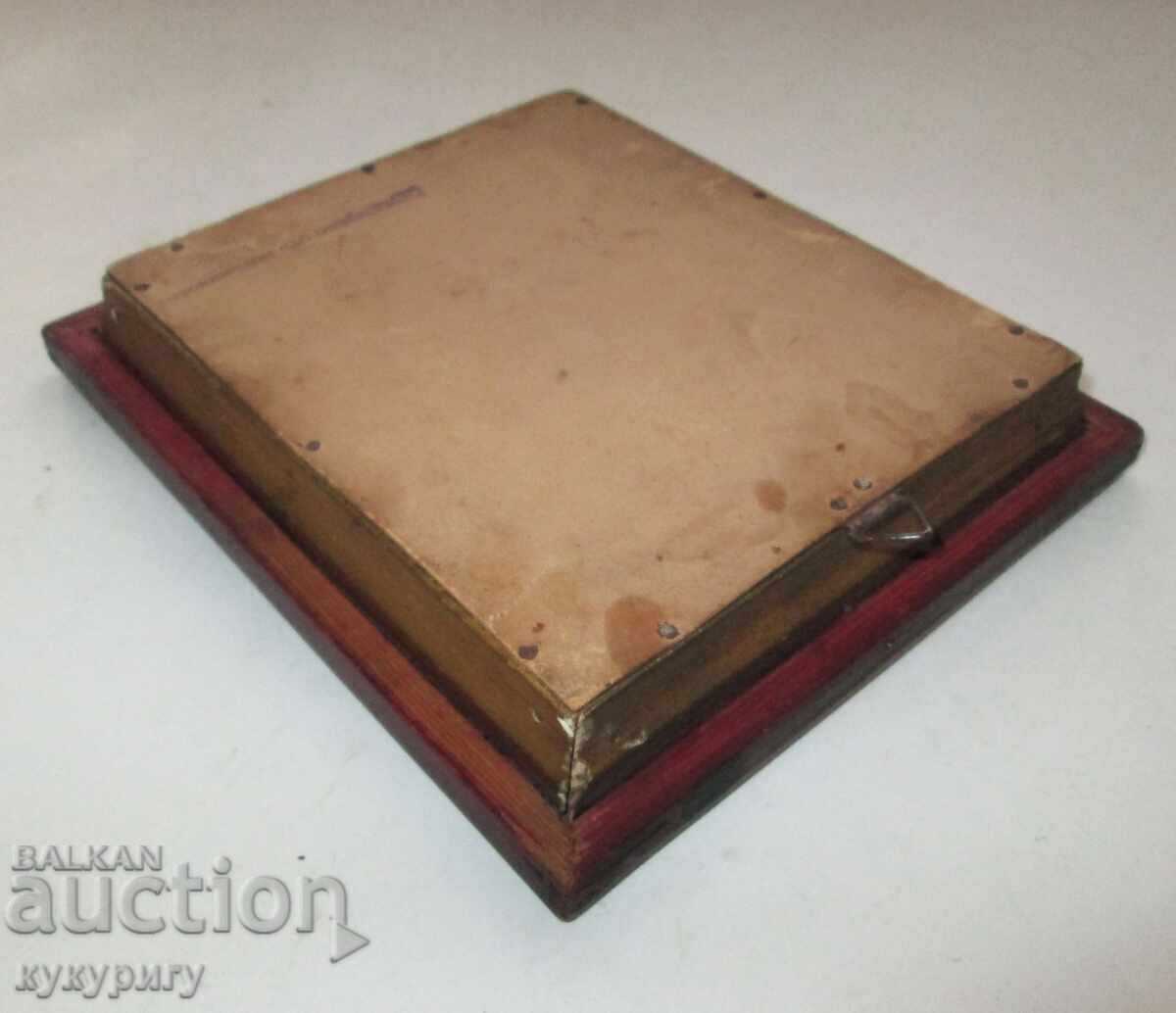 Стара икона с позлатен обков на Св. Иван Рилски Чудотворец - 5