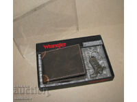 Set portofel piele și breloc Wrangler, nou