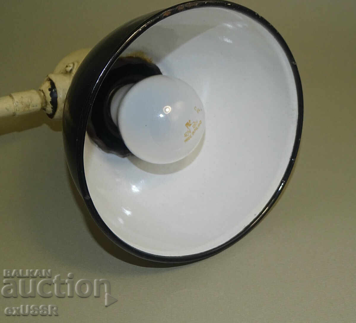 Veche lampă de lucru germană cu brațe, email, anii 1930 - 6