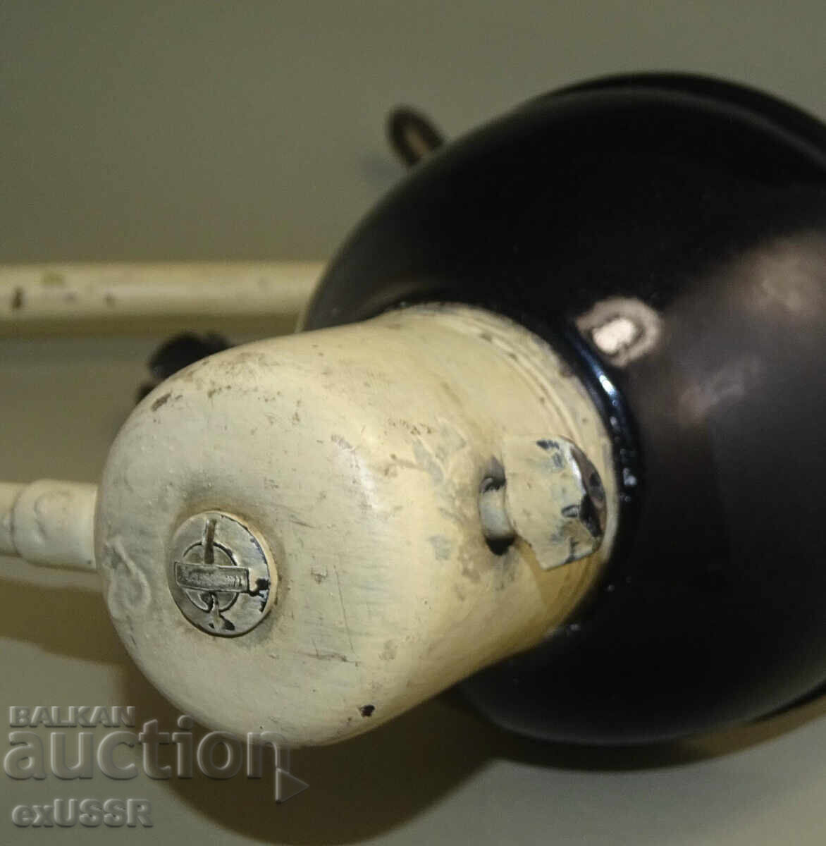 Veche lampă de lucru germană cu brațe, email, anii 1930 - 7