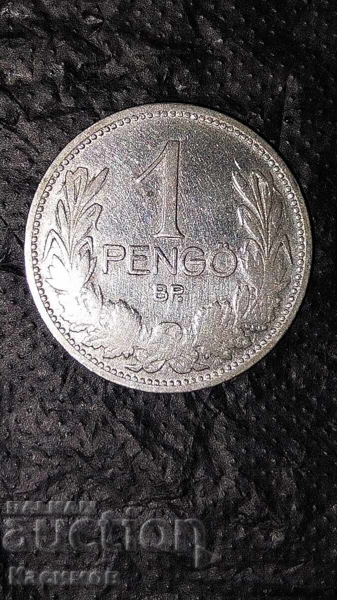 Old silver coin from Hungary 1 Pengő 1926