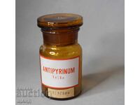 Sticlă veche de farmacie din sticlă borcan farmacie ANTIPYRINUM