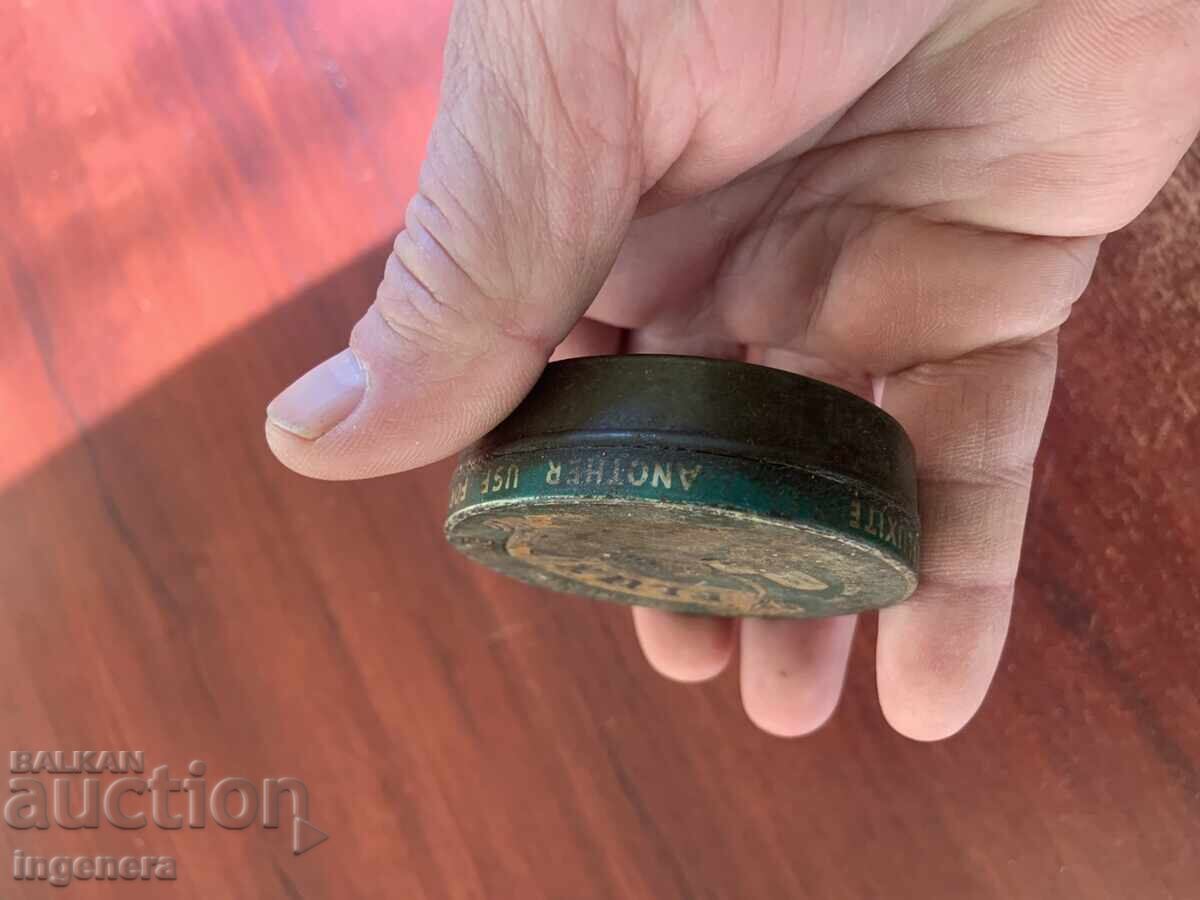 Доставка на СТАРА МАРКОВА МЕТАЛНА КУТИЯ С ФЛЮС ПАСТА ЗА ЗАПОЯВАНЕ РЕТРО