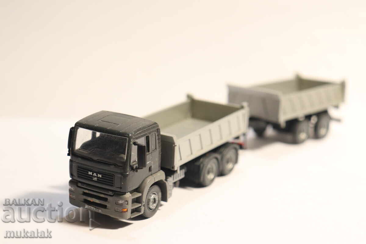 Auction  Wiking H0 1/87 MAN Dump Truck Gondola Truck Model