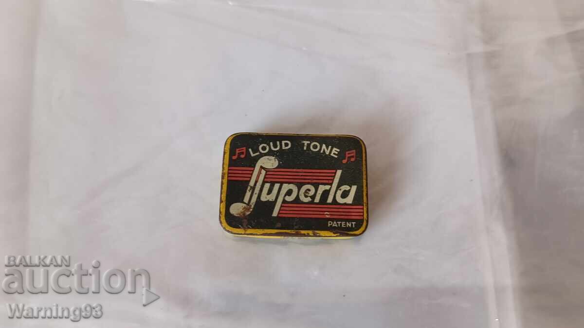 Delivery of Box of needles for an old gramophone with a crank - Superla - 1930s Delivery of Box of needles for an old gramophone with a crank - Superla - 1930s