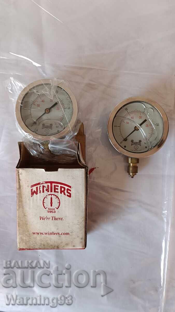 Manometru - WINTERS - PFQ1365 - 2.5"x1/4" - 0-25bar/celsius Manometru - WINTERS - PFQ1365 - 2.5"x1/4" - 0-25bar/celsius