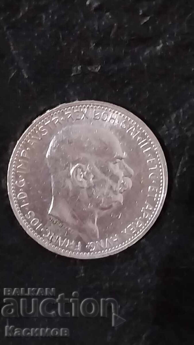 Δημοπρασία Παλαιό ασημένιο νόμισμα από την Αυστρία 1 Κορώνa 1915