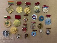 20 pieces of Bulgarian Communist medals and badges
