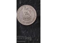 Monedă veche de argint din Anglia 1 Șiling 1936