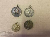 4 τεμάχια βουλγαρικά αθλητικά κομμουνιστικά μετάλλια 1950,1952
