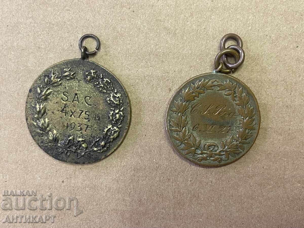 2 Bulgarian sports medals from the Tsarist era 1924, 1937 with price € 6.00 | 11.73 BGN 2 Bulgarian sports medals from the Tsarist era 1924, 1937 with price € 6.00 | 11.73 BGN