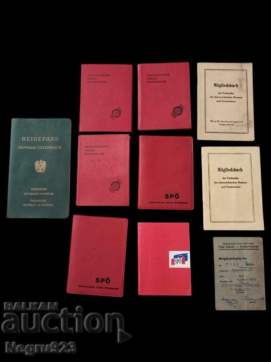Original Austrian historical document lot 1940s–1980s