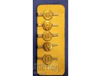 Παλιά καρφίτσα γραβάτας Βασίλειο Βουλγαρίας 5 τεμάχια