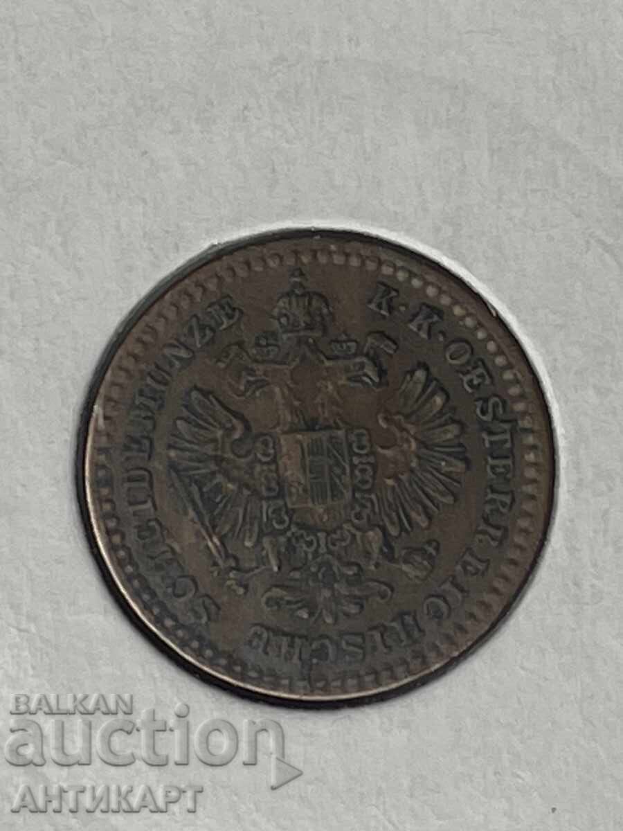 медна монета Австрия Австро Унгария 5/10 кройцер 1859 с цена € 4.09 | 8.00 лв.