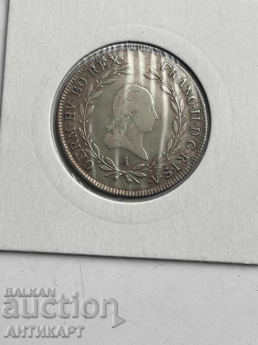 рядка сребърна монета Австрия 20 кройцера 1803 с цена € 25.00 | 48.90 лв.