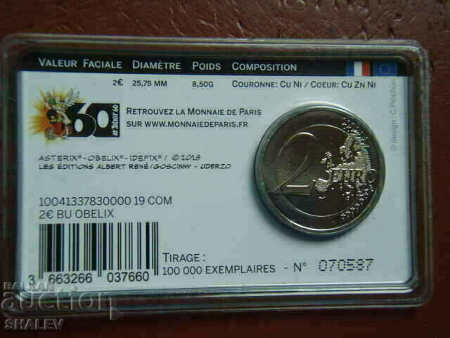 Licitație 2 euro 2019 Franța „Asterix și Obelix” /Franța/ - (2 euro)