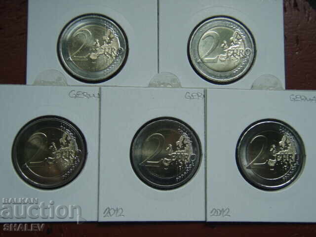 2 Euro 2012 Germany "Bayern" A,D,F,G,J /Germany/ - 2 Euro - 5