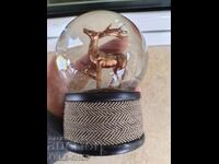 Cutie muzicală sferă din sticlă