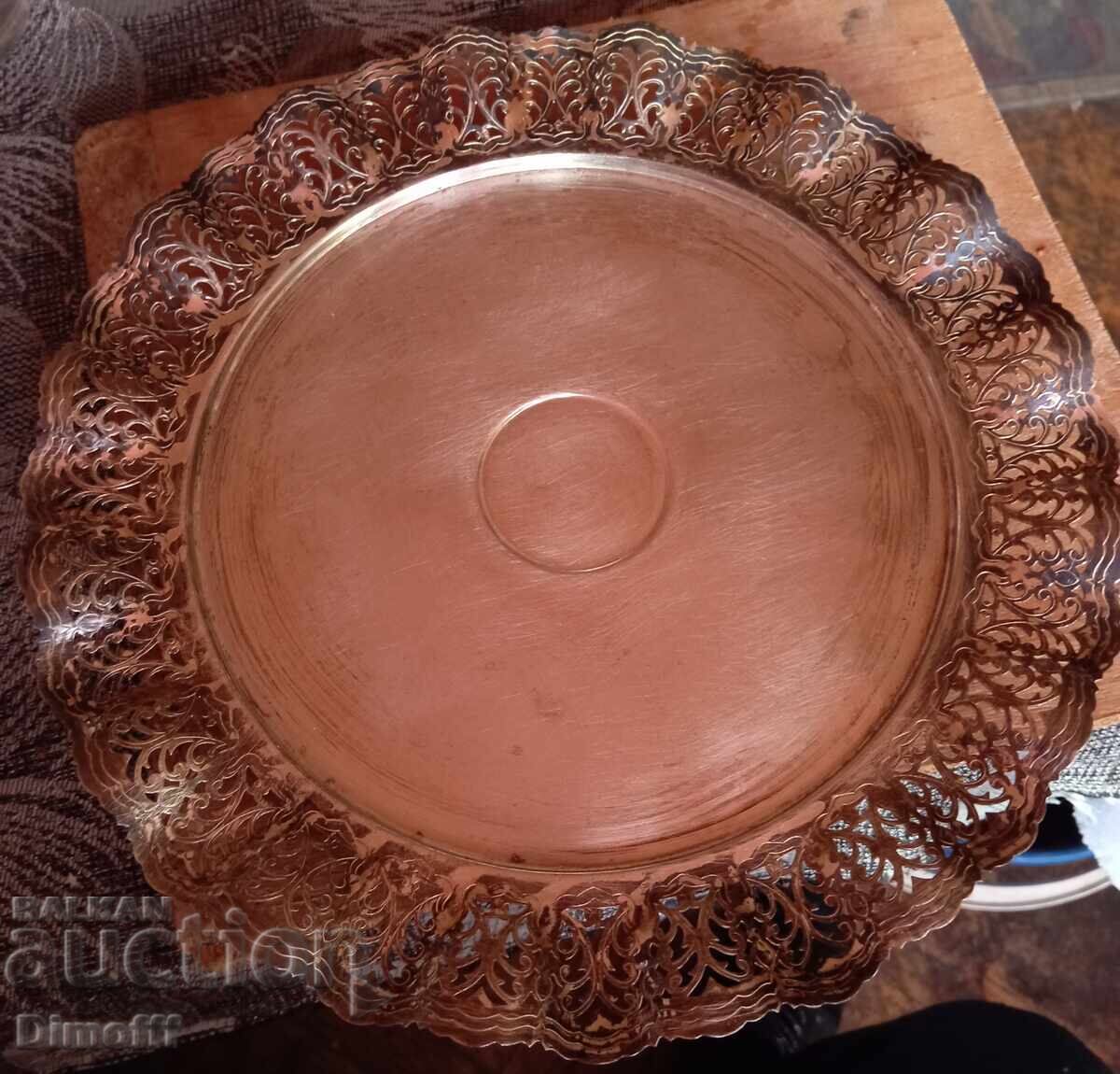 Стар посребрен поднос табла