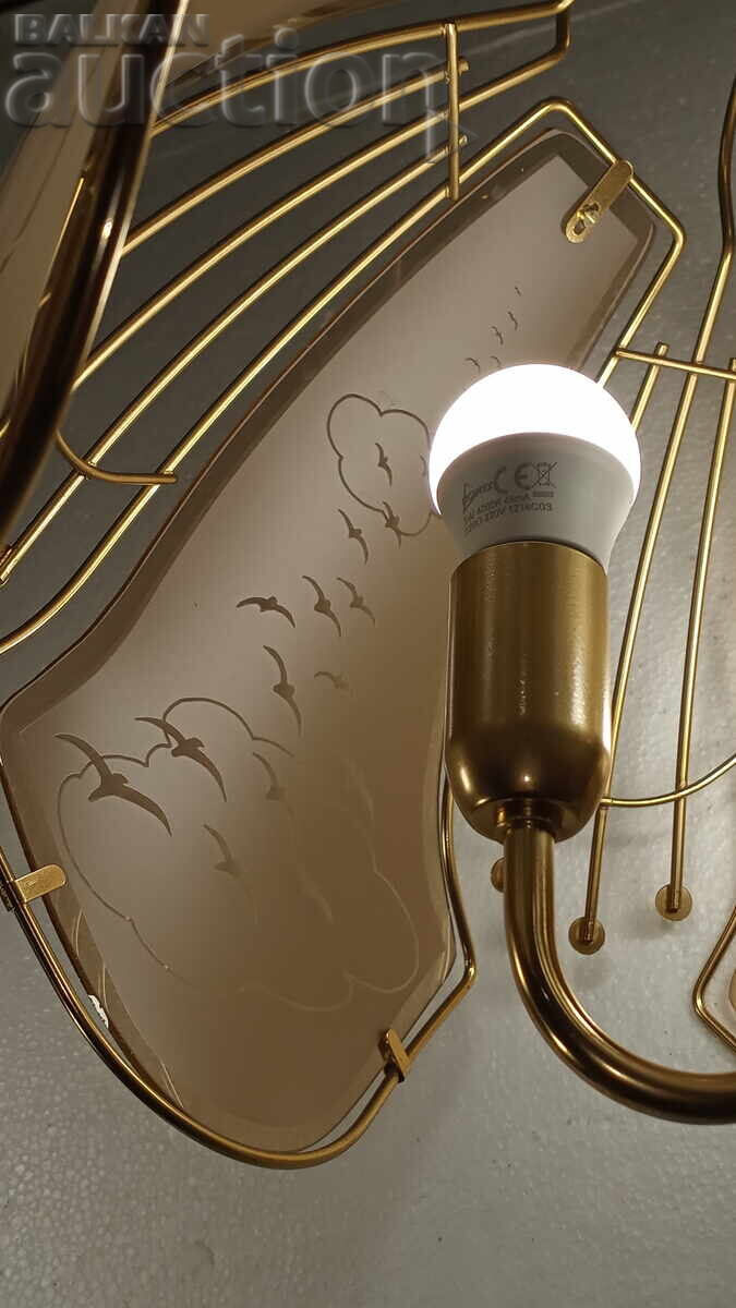 Lampshade (Chandelier) with 5 glass shades and 3 LED bulbs E14 / 5W