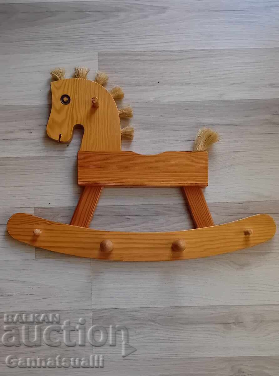 Αντίκα ξύλινη κρεμάστρα Άλογο Γερμανία χειροποίητη