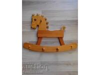 Винтидж дървена закачалка Конче Германия ръчна изработка