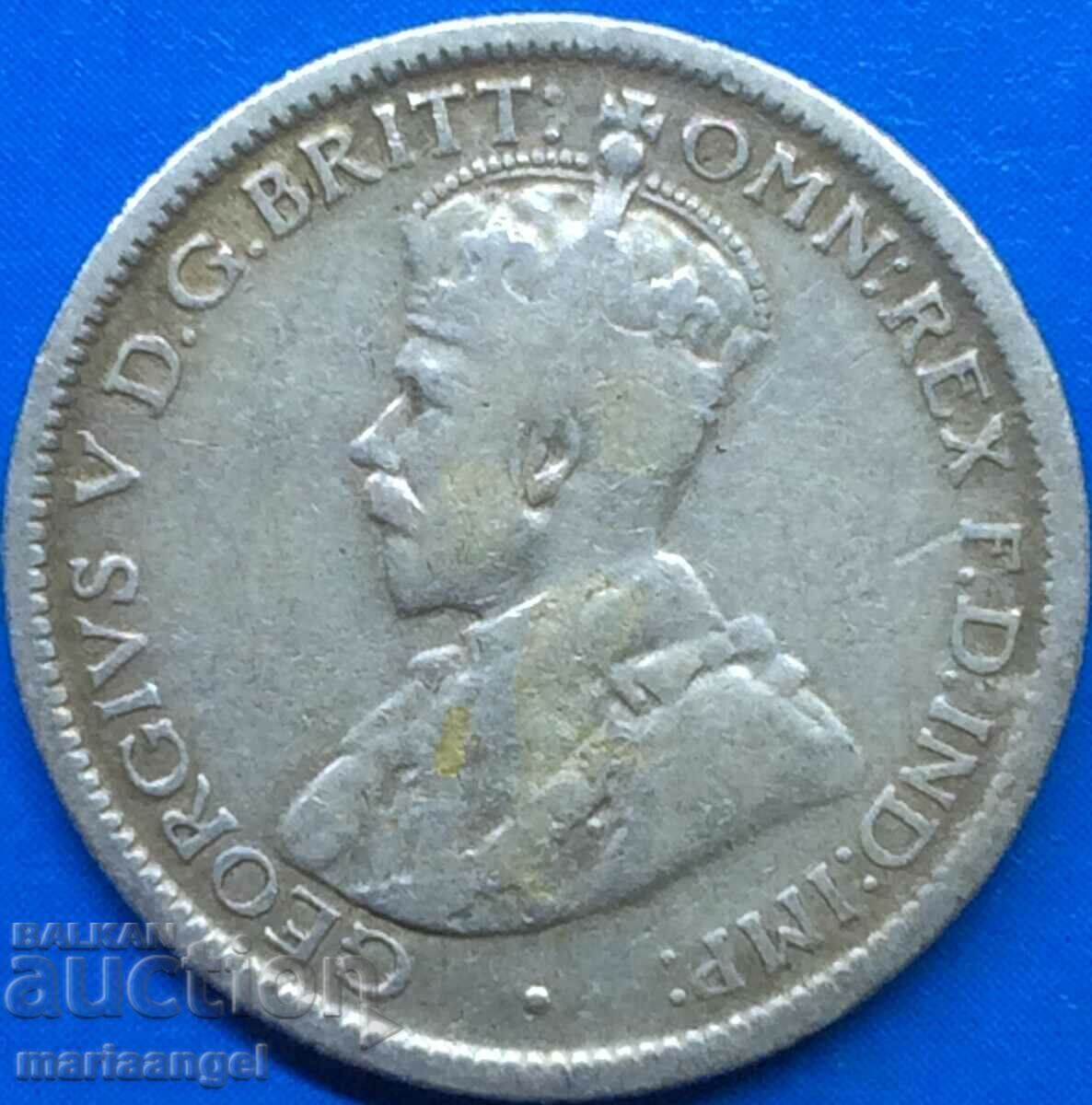 Livrarea 6 pence 1914 George V Australia argint Livrarea 6 pence 1914 George V Australia argint