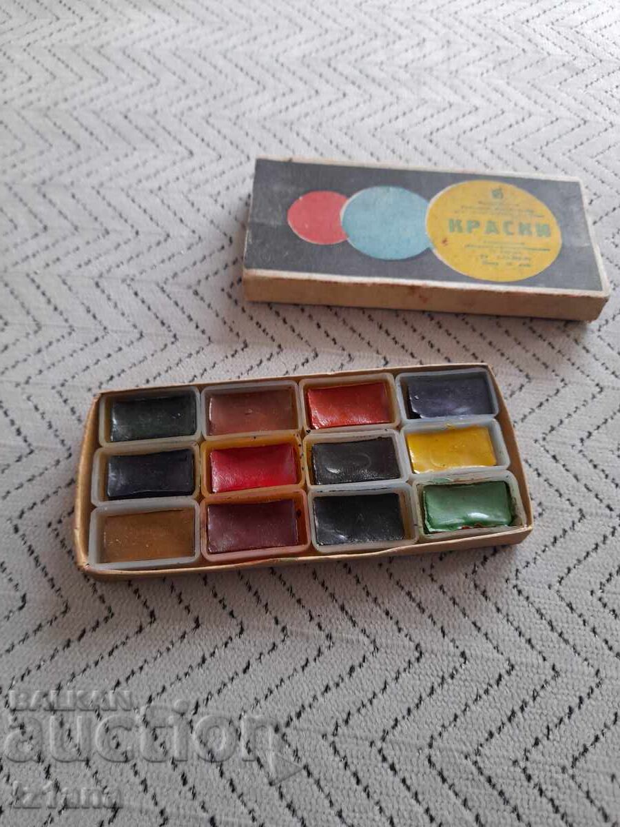 Auction Old Water colors, Crayons Paints Auction Old Water colors, Crayons Paints