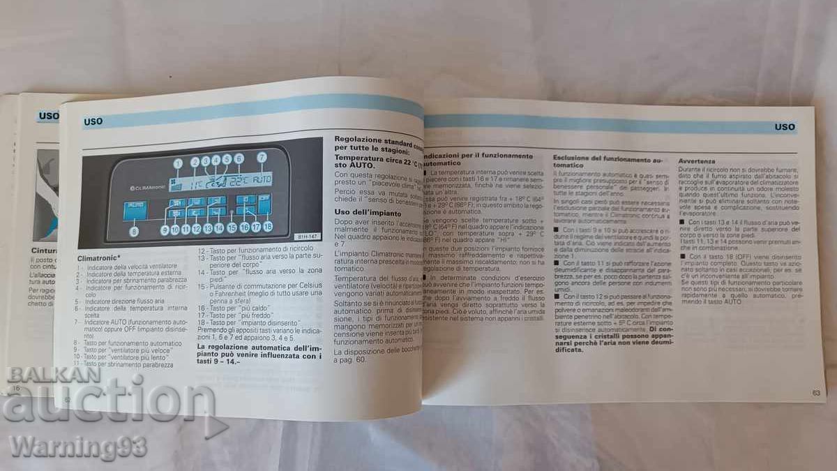 Аукцион Оригинална книжка на Volkswagen Golf - VW - Италианкси Аукцион Оригинална книжка на Volkswagen Golf - VW - Италианкси