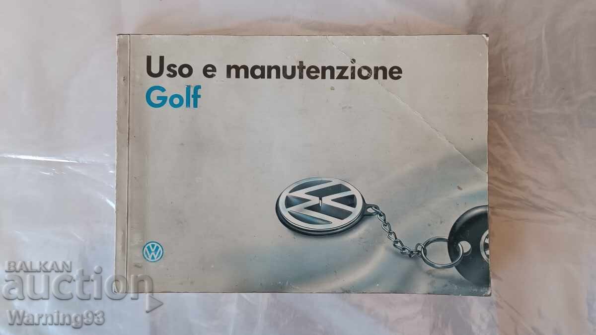 Оригинална книжка на Volkswagen Golf - VW - Италианкси Оригинална книжка на Volkswagen Golf - VW - Италианкси