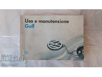 Оригинална книжка на Volkswagen Golf - VW - Италианкси