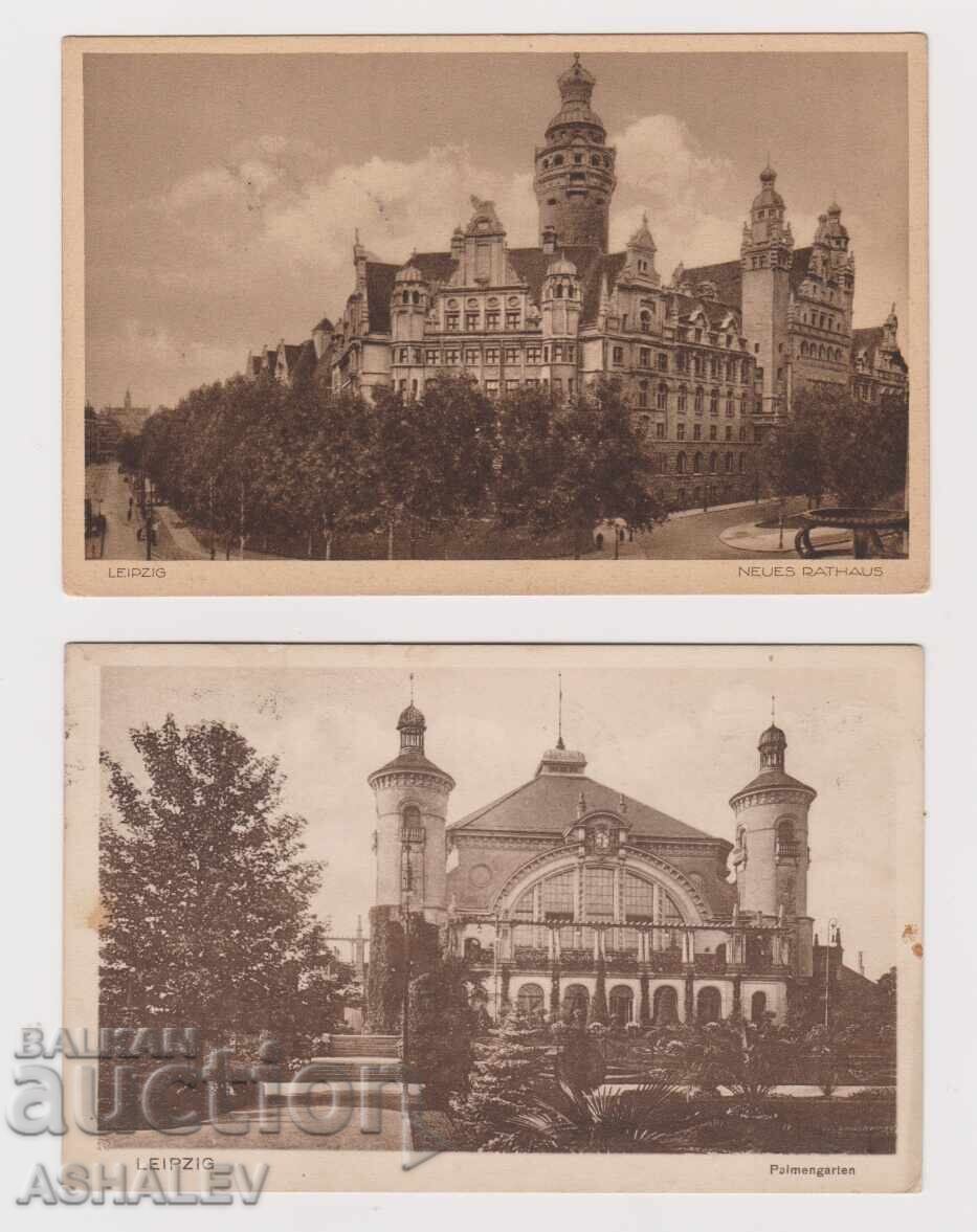 Λειψία δύο καρτ ποστάλ – ταχυδρομημένες 1925 Λειψία δύο καρτ ποστάλ – ταχυδρομημένες 1925