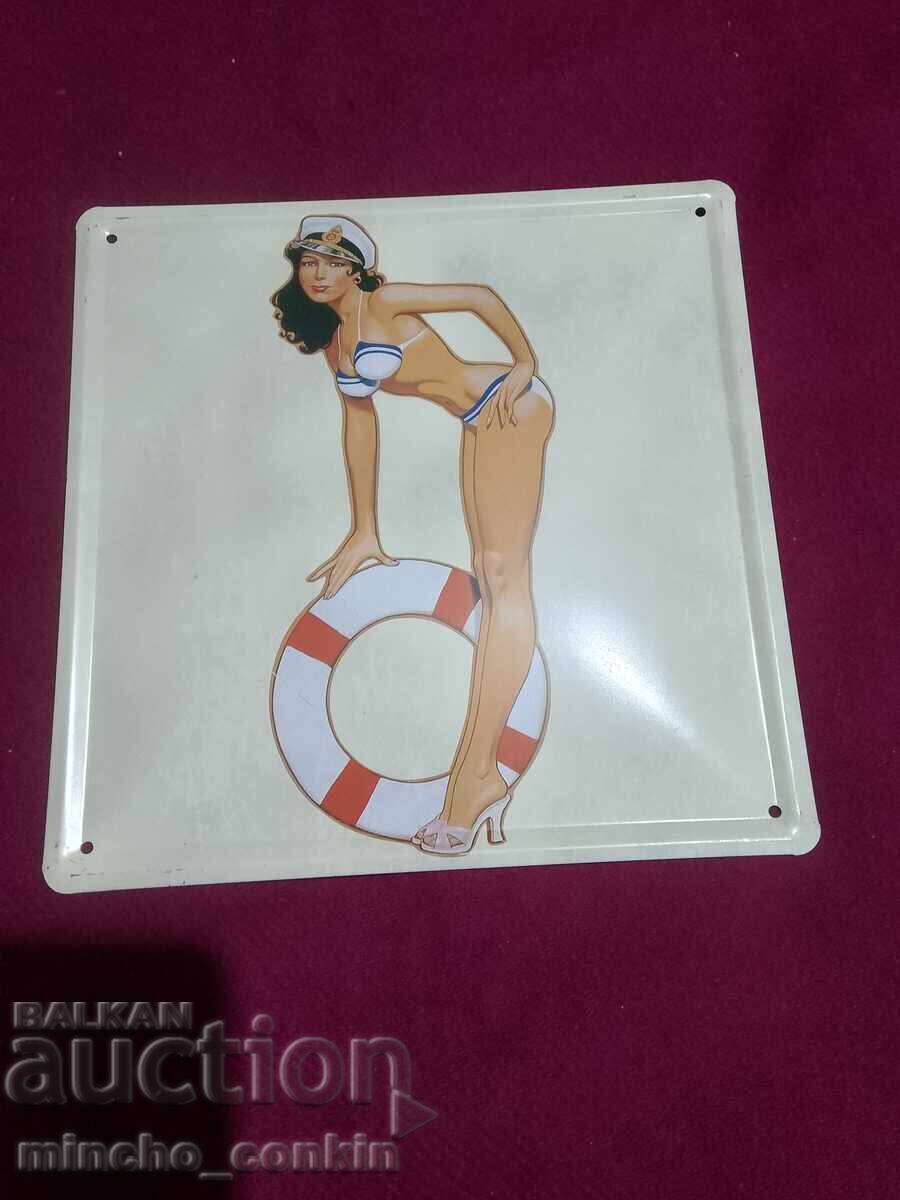 Auction Pin-up metal signs Auction Pin-up metal signs