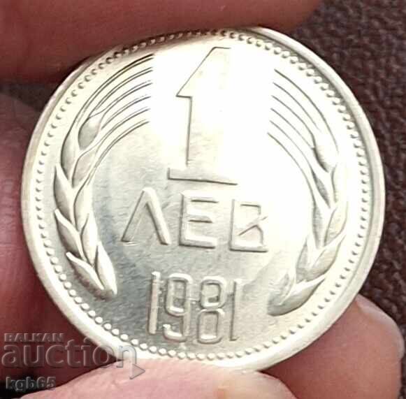 1 lev 1981 εκ. Σφραγίδα !!! UNC !!! #1